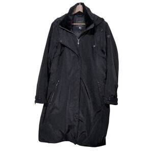 MeCo hooded lined trench coat